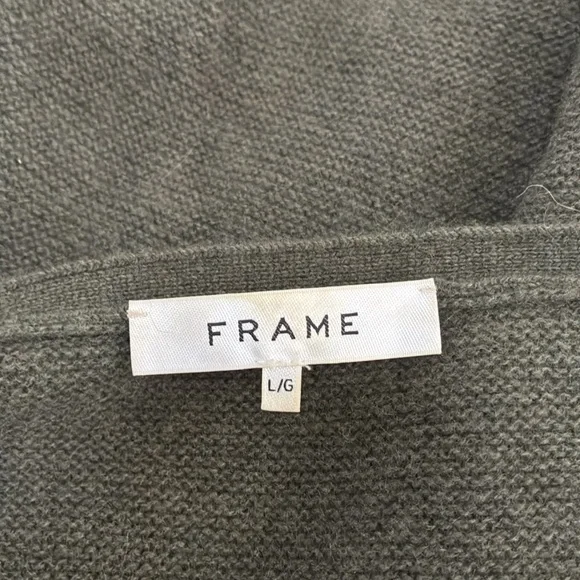 FRAME 100% cashmere stunning dark green sweater w/lovely sleeves from Neiman’s - Picture 6 of 9